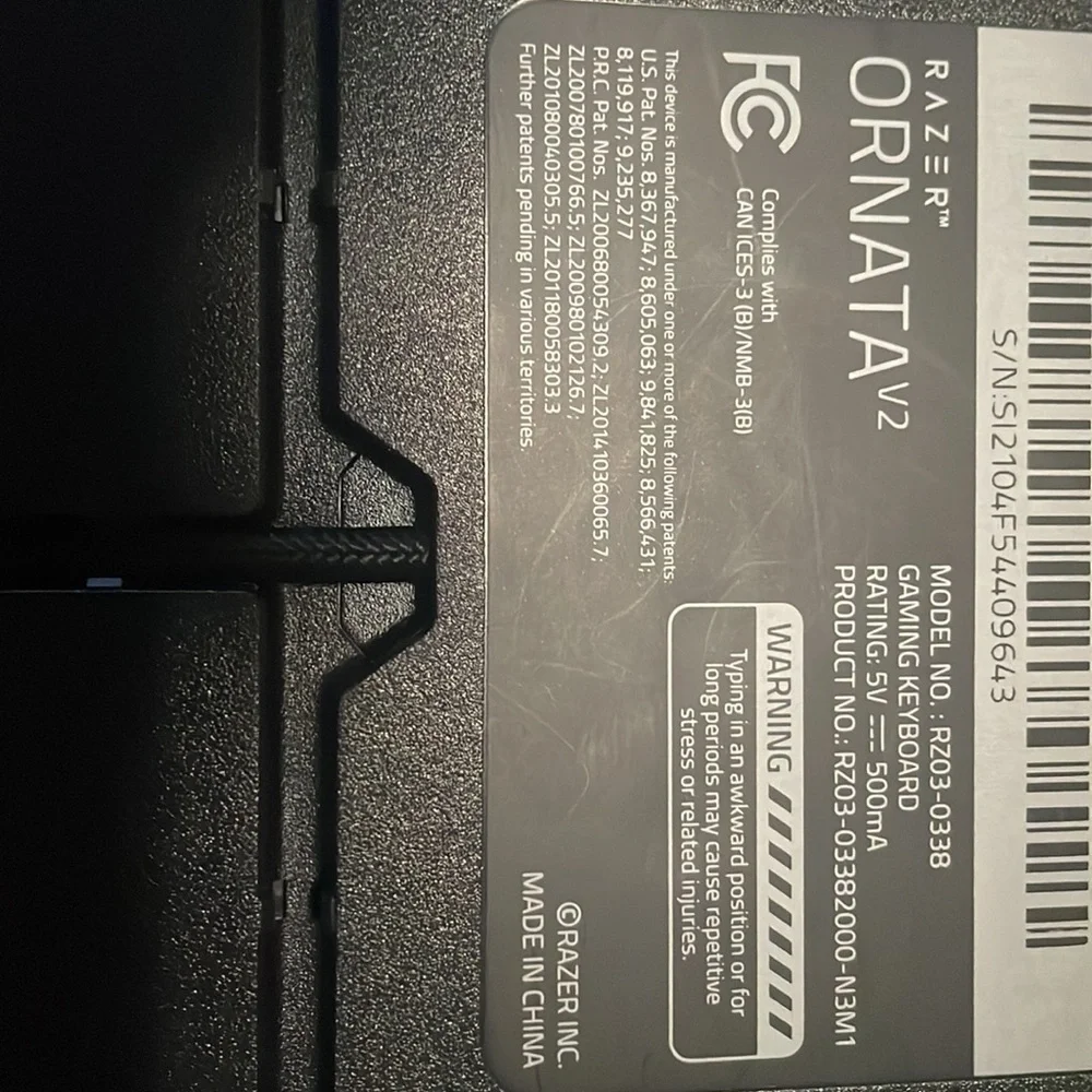 Razer keyboard ornata v2